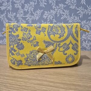 Elegant Yellow and Light Blue Patterned Baby Bag